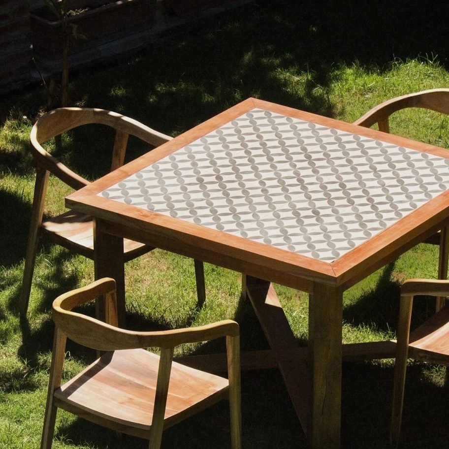 Custom teak table and chairs, Arania home furniture, 2022